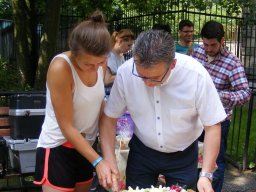 Wizyta międzynarodowej grupy młodzieży w Domu Pomocy Społecznej w Podzamku w ramach ŚDM Kraków 2016r